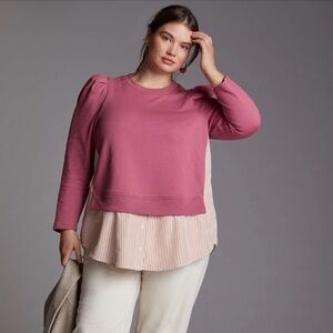 Anthropologie | Women's Pink Layered Top